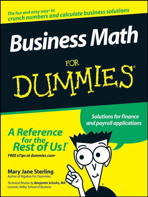 Title details for Business Math For Dummies by Mary Jane Sterling - Available